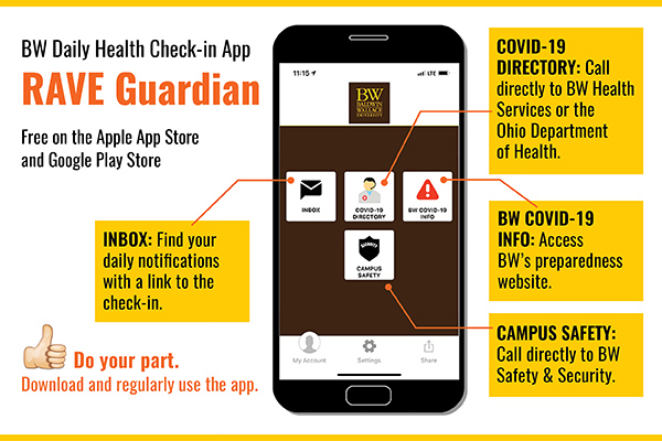 graphic of Daily Health Check-in app
