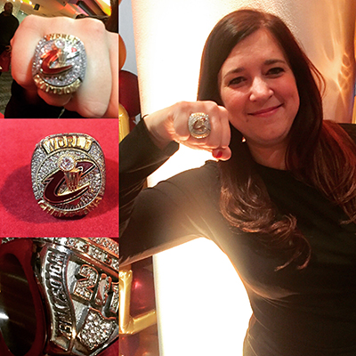 Kerry Woloszynek with her championship ring