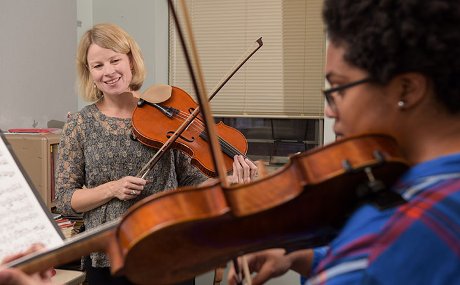Lembi Veskimets, viola, one of eight current Cleveland Orchestra members on the BW faculty.
