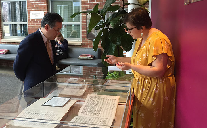 Music history graduate Destinee Siebe and RBI Fellow Dr. Yo Tomita 