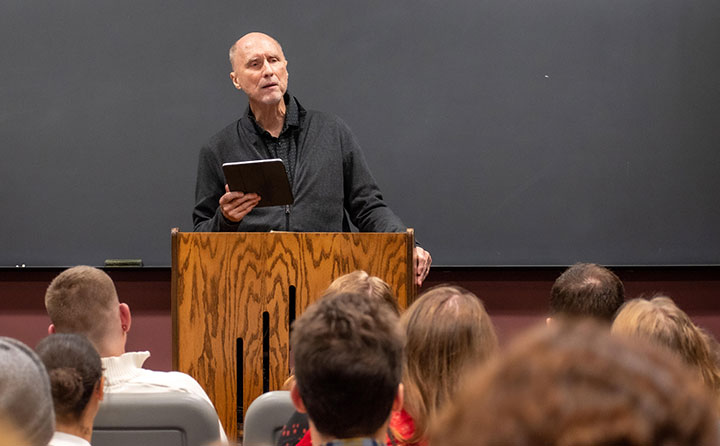 Author Robert Olen Butler, called a "literary Houdini" for his "ability to seamlessly mix humor and poignancy," shared insights into the creative process in a talk titled, "How to Win a Pulitzer Prize