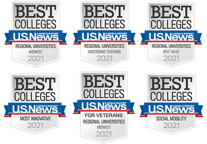 US News rankings 2021 badges