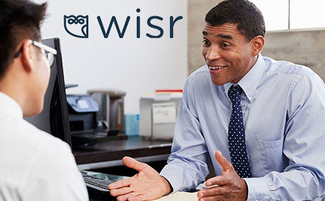 Wisr logo and career counseling