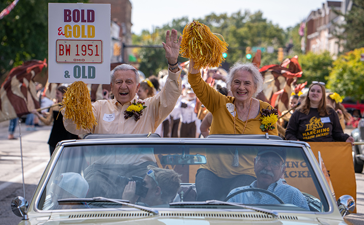 none BW Bold and Gold Grand Marshals Ted '51and Irene '53 Theodore