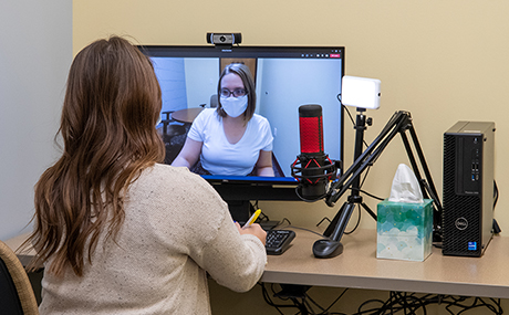The new Baldwin Wallace University Career Center includes tech-enhanced virtual interview rooms.