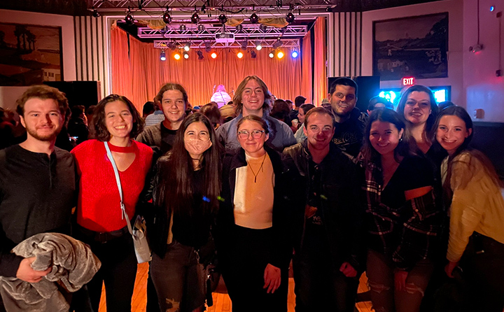 BW music industry students and faculty take advantage of Cleveland's vibrant music scene including this Spring 2022 field trip to the Beachland Ballroom.