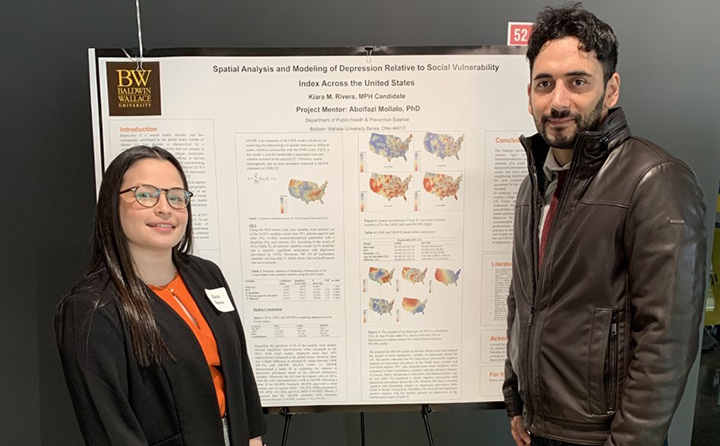 Dr. Abolfazl Mollalo collaborated with Kiara Rivera ’22 for her graduate student thesis research, now published in an academic journal. 