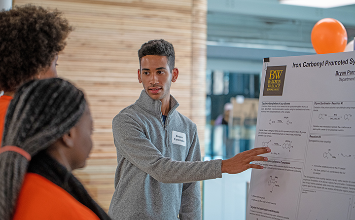 Students shared their original research all around BW’s Knowlton Center.