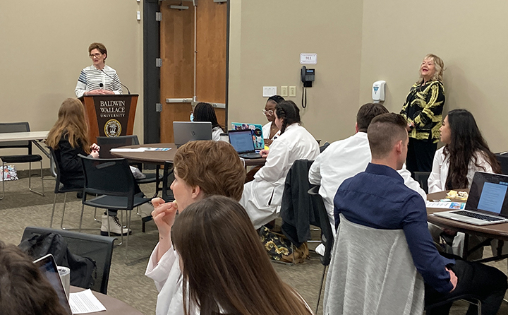 Marti Bauschka, vice president of patient care and chief nursing officer at Southwest General Health Center, praises BW nursing students as the future of the profession.