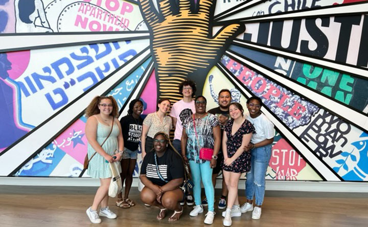A group of eight BW students and advisor Erika Walker-Smith traveled to Atlanta and Montgomery, Alabama on a BW Civil Rights Alternative Break Trip in May. 