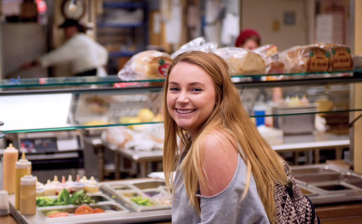 Image of Student at Salad Bar