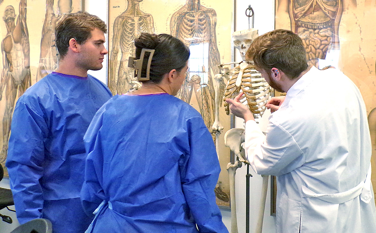 Dr. Reed Davis with students