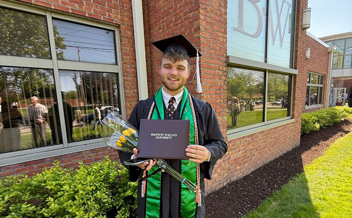 Noah Mowery at BW's May 2025 Commencement