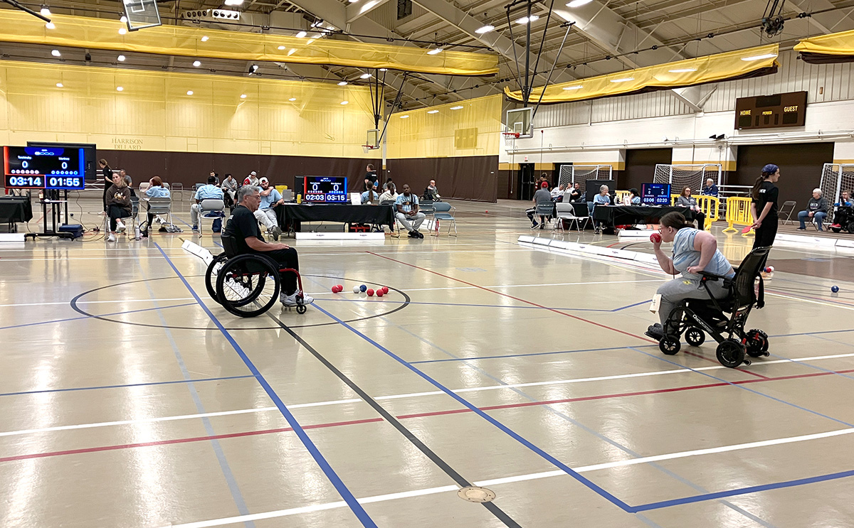 Boccia regional tournament action