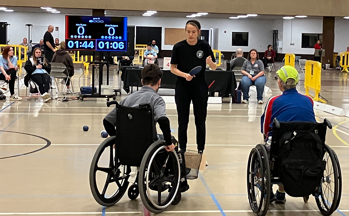 Boccia regional tournament action