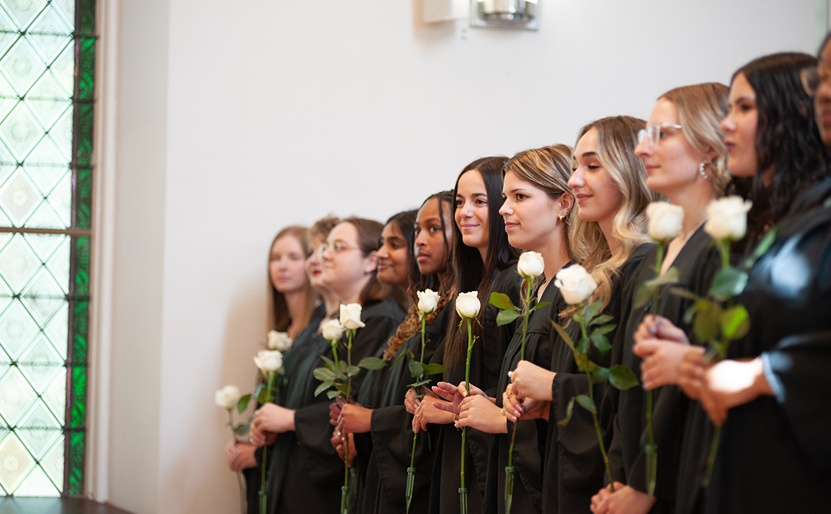 The White Rose Ceremony recognized 27 select graduating women.