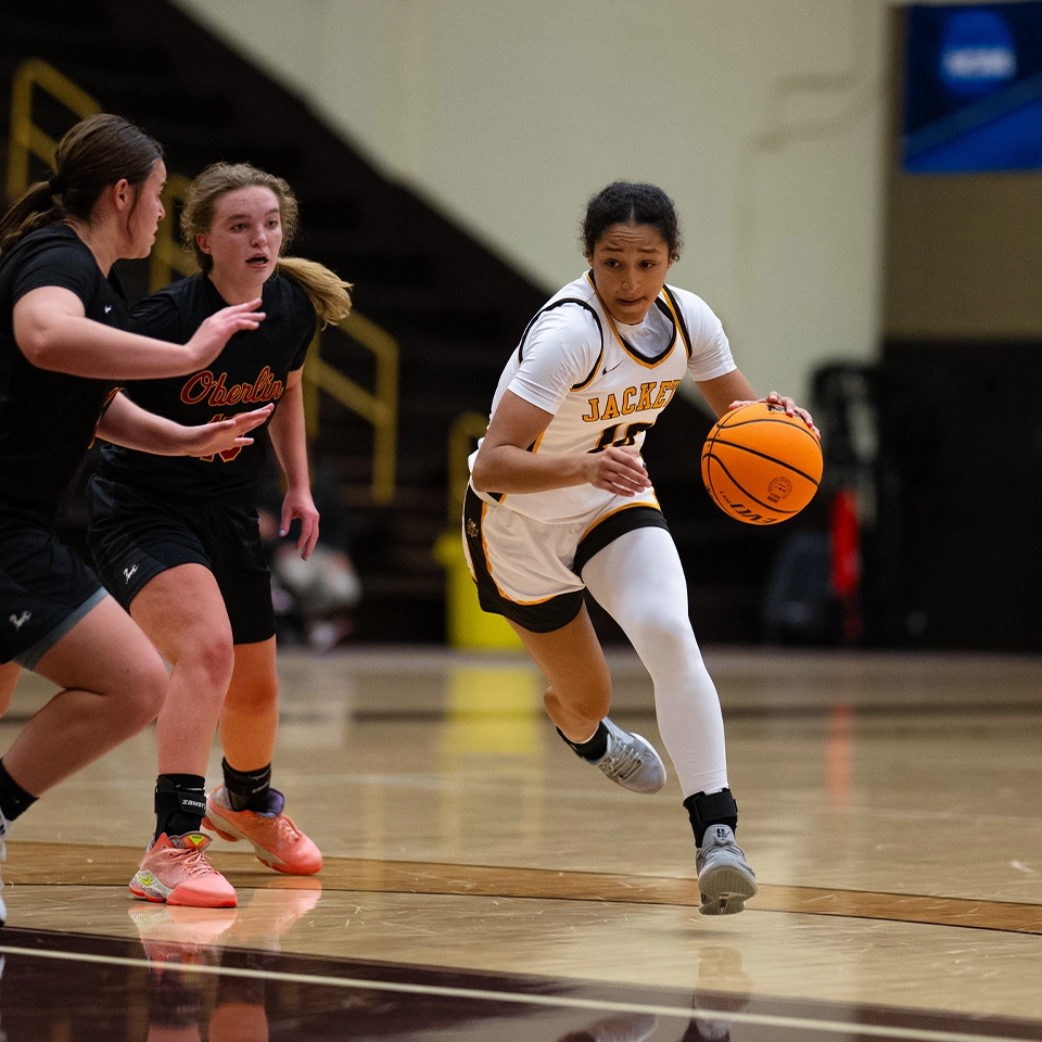 BW women's basketball team in action this winter.