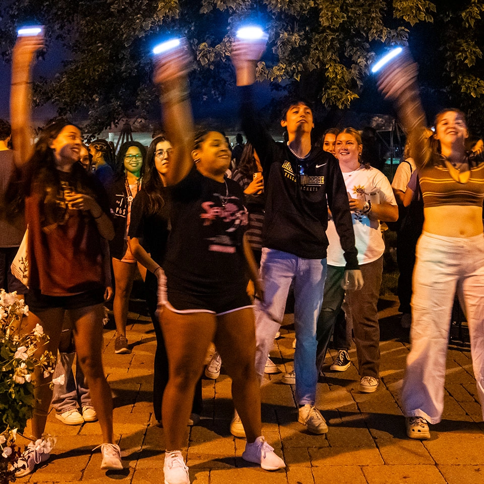 Block party is a great way for students to meet friends.