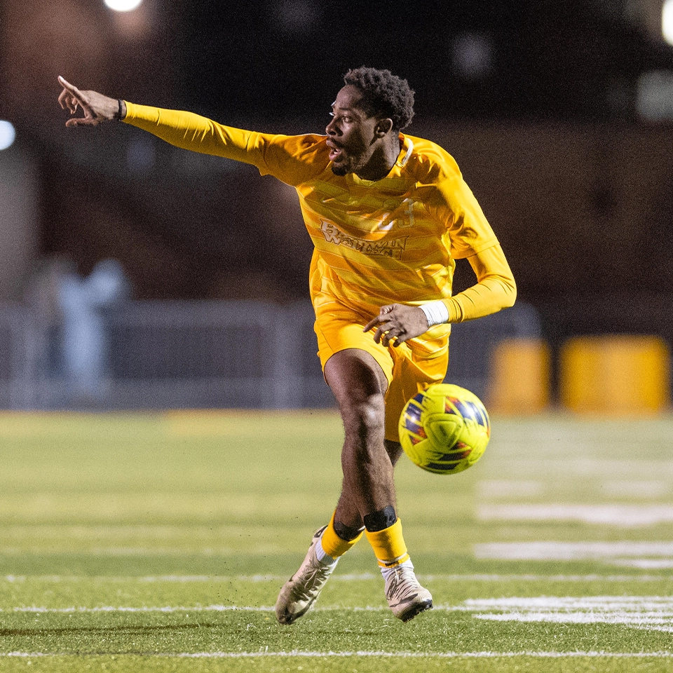 BW men's soccer team in action