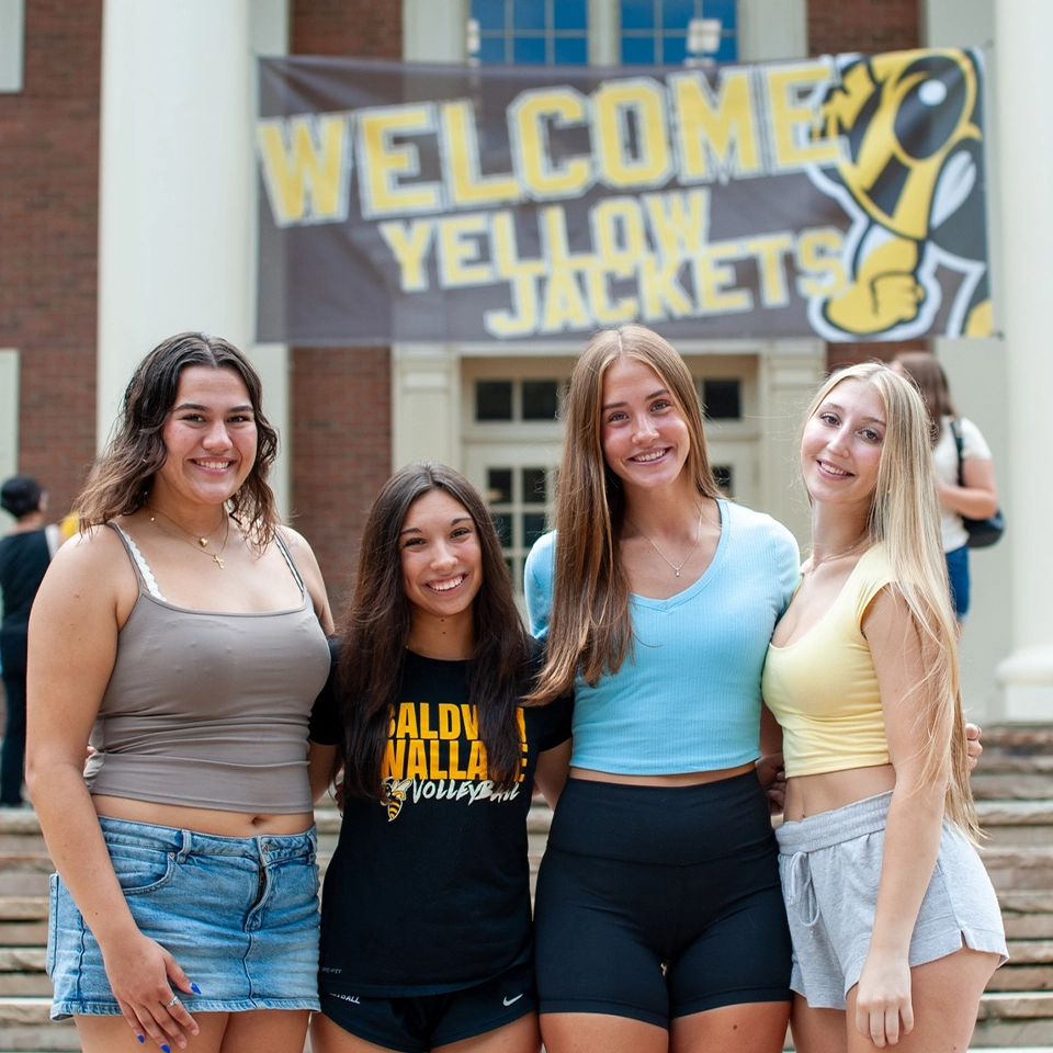 The excitement of seeing new faces at orientation.