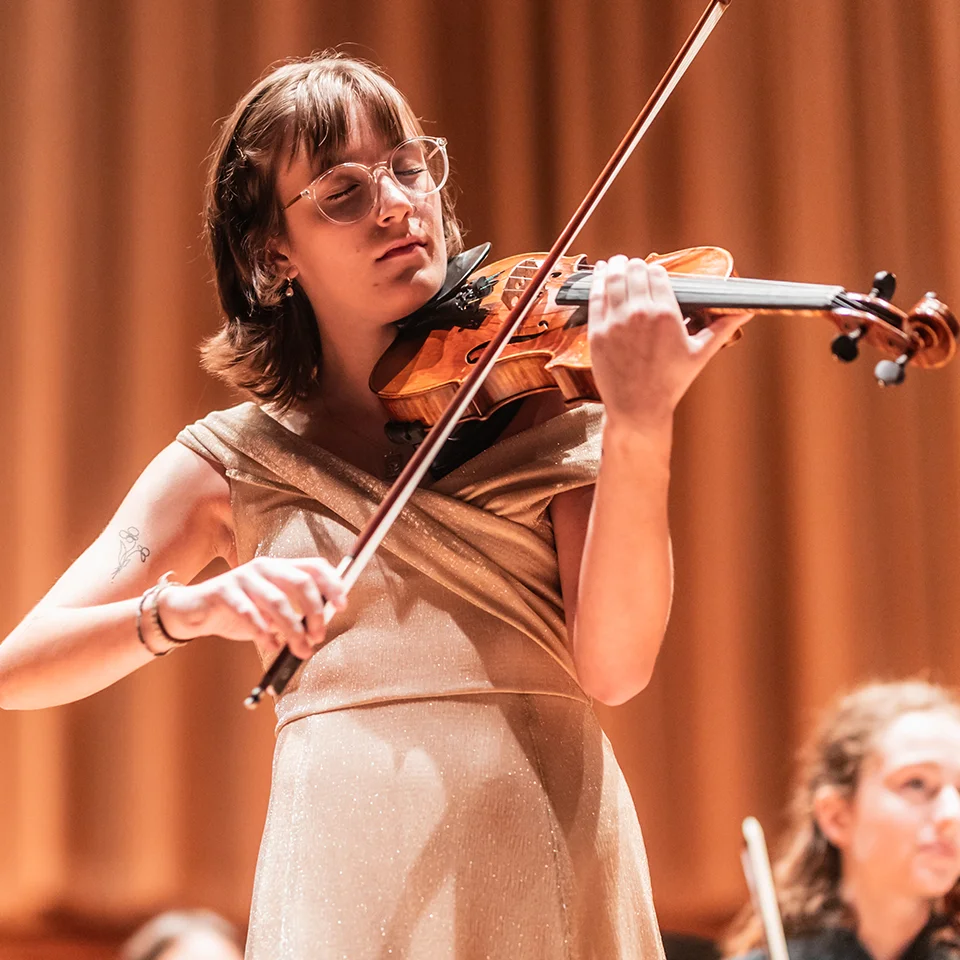 BW Conservatory of Performing Arts student playing violin