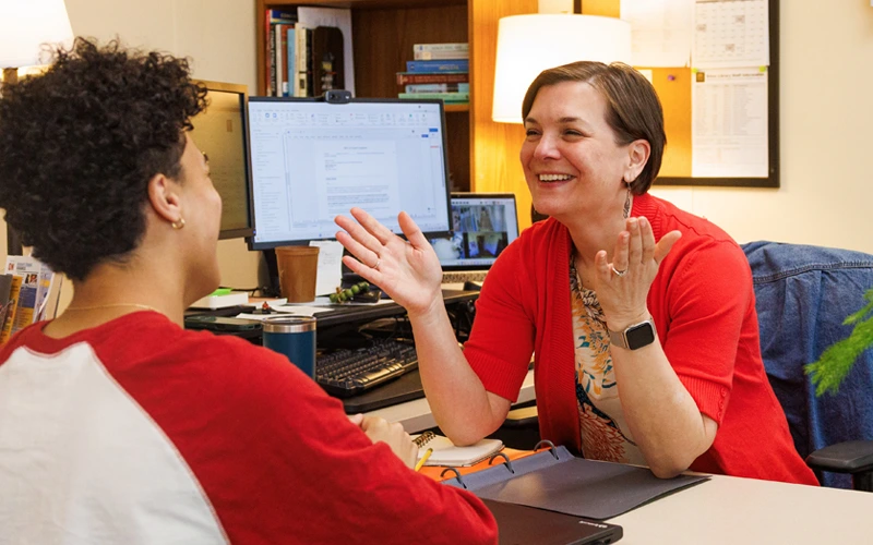 BW faculty and staff work with students on setting their academic and career goals.