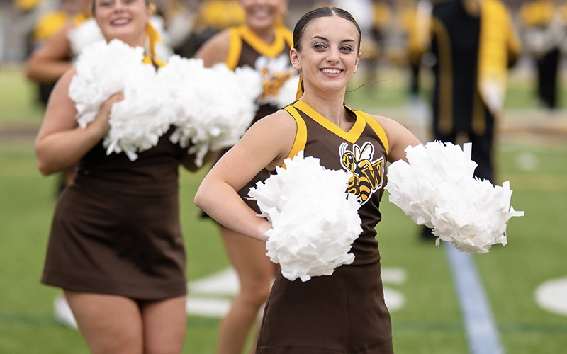 The BW cheer team at Finnie Stadium