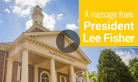 A video message from President Lee Fisher