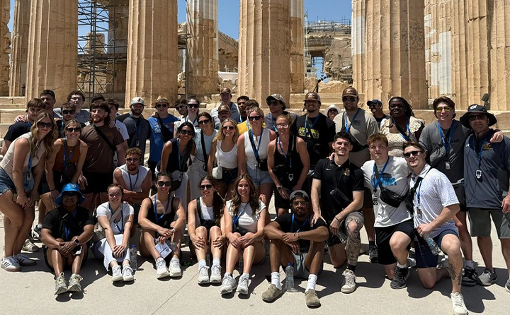BW's men's wrestling and woman's volleyball teams spent time in Greece exploring ancient and modern sports practices and the impact on society.