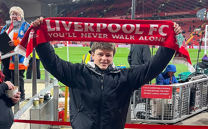 Logan, a finance and marketing major, spent the semester at Edge Hill University in Ormskirk, England. Though, we have it on good authority that he visited Liverpool a time or two to catch a soccer game.