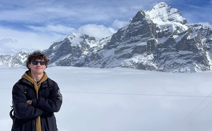 Owen took learning to new heights during his semester abroad in Switzerland.