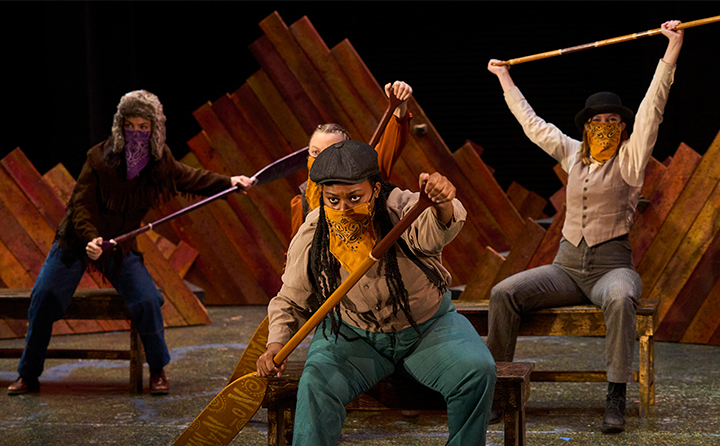 BW students performing in Men on Boats