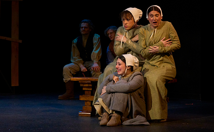 BW students performing in The Crucible