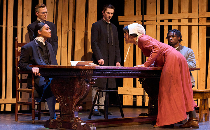 BW students performing in The Crucible