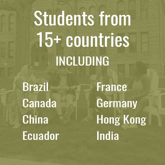 Students from more than 20 countries attend BW