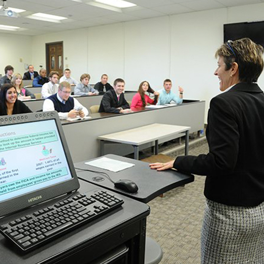 Photo of business students at a lecture