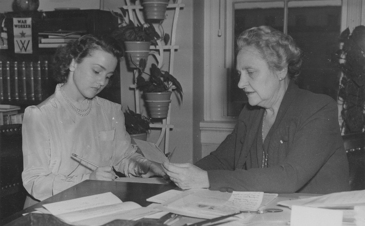 photo: Frances Payne Bolton at desk