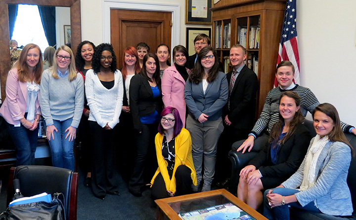 photo: BW students visit Marcy Kaptur's office