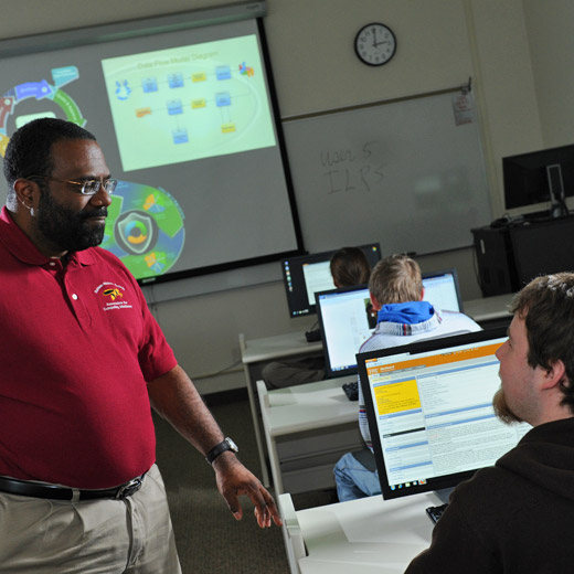 Computer Network Security Professor in Lab