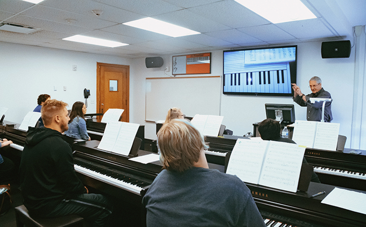 Photo of Students in Piano Class