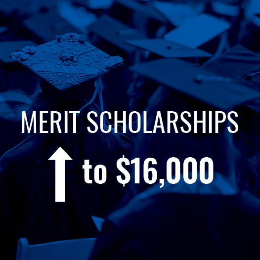 Merit scholarships up to $15,000