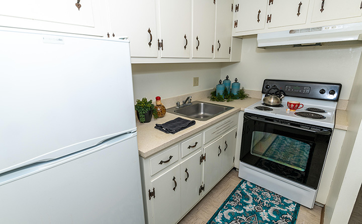 photo of graduate apartment kitchen