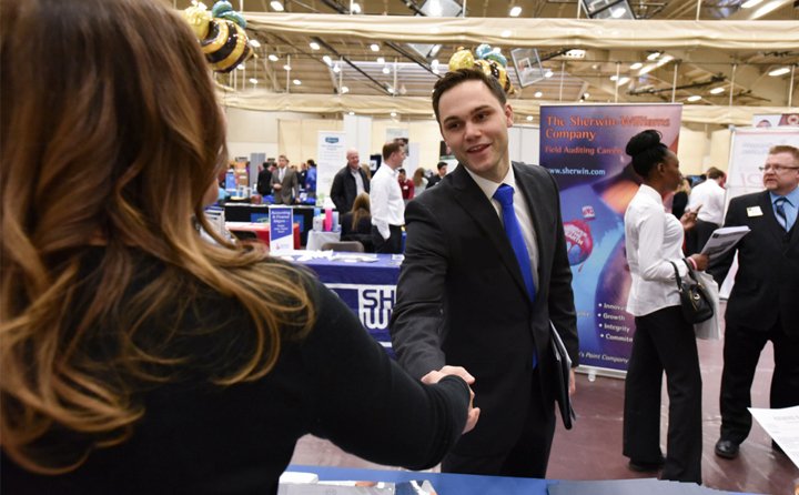 Student at Career Fair