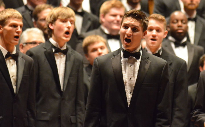 Photo showing a Mens Chorus performance