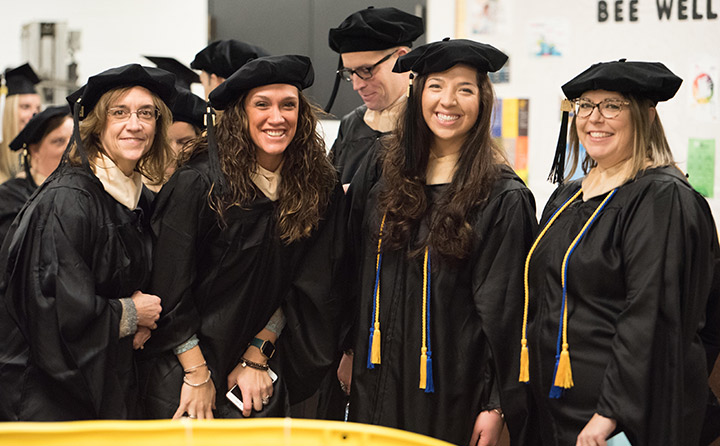 photo of School of Business graduates at commencement