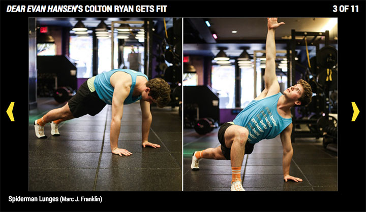 Playbill Magazine details the Broadway-worthy workout of BW grad Colton Ryan