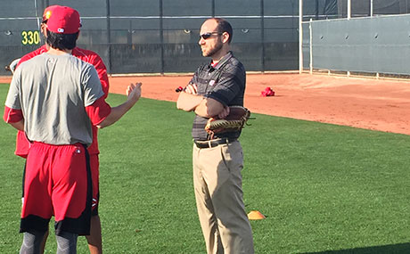 Brad Epstein at work on the field