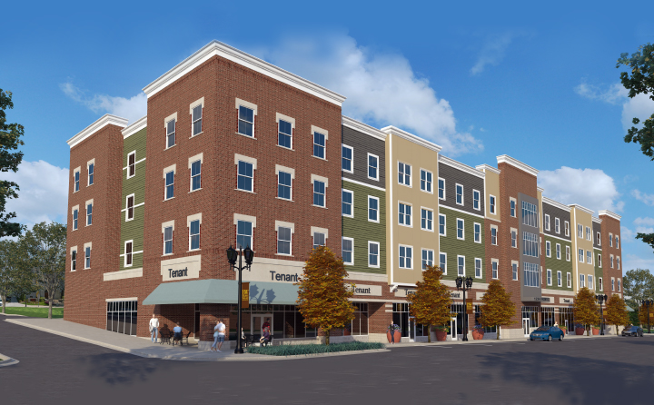An artist's rendering of the Front Street project in Berea, Ohio