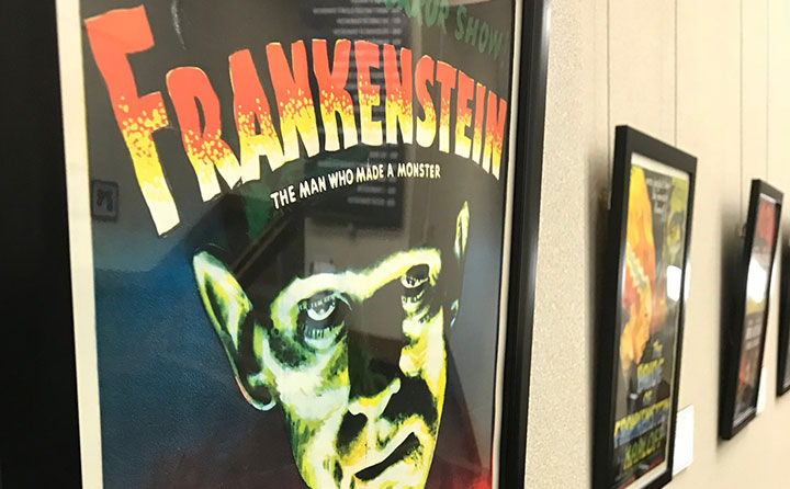 Frankenstein Festival cinema artifacts on display in Ritter Library