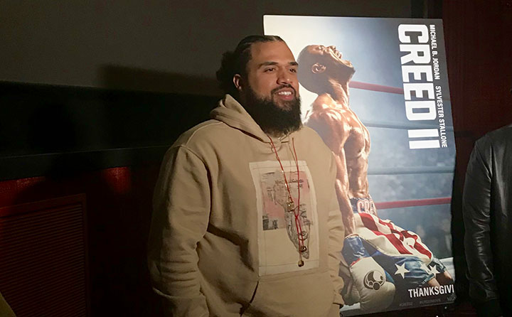 2010 Baldwin Wallace University grad Steven Caple Jr. at the Cleveland screening of "Creed II"